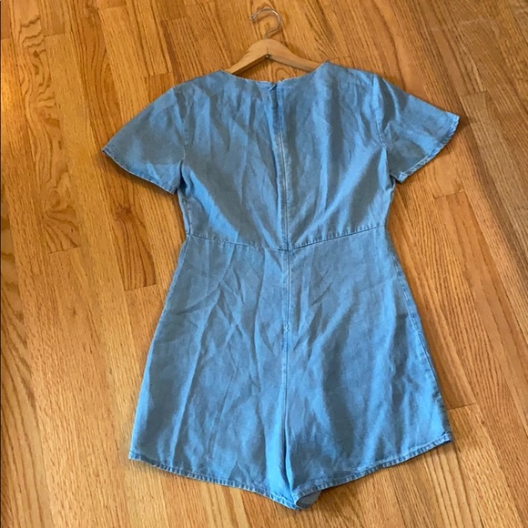 Zara Denim Romper - Picture 3 of 7